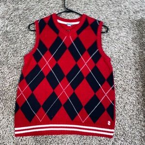 Izod Red mens Wool Knit Vest